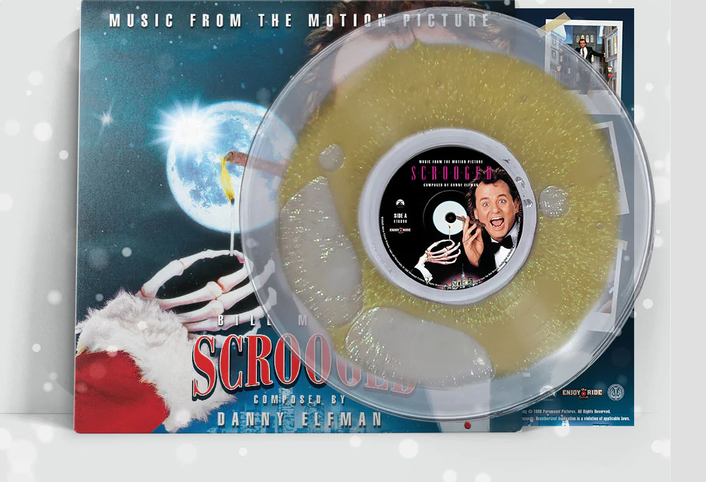 Scrooged Snow Globe Liquid Filled Variant Movie Vinyl Record