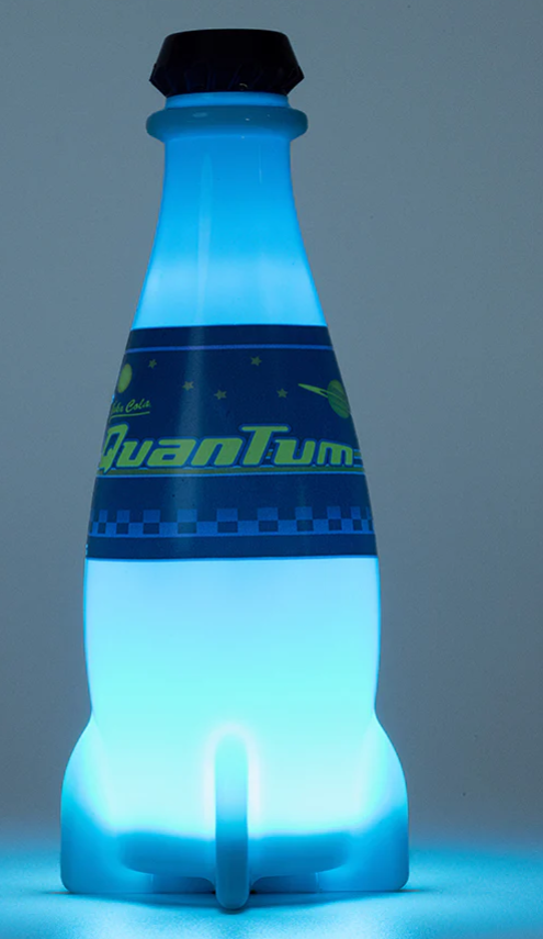 Fallout Nuka Cola Quantum Mini Light Up Bottle Rocket Statue Figure Glowing Lamp