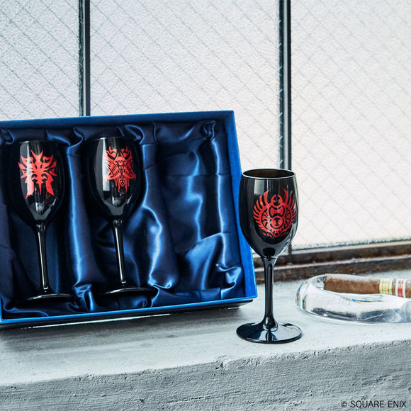 Final Fantasy XIV Endwalker Wine Glasses Ascians Sigils Lahabrea Emet-Selch Glass x3 SET Square Enix
