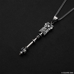 Final Fantasy XIV Endwalker 925 Silver Crystal Exarch's Cane Necklace Pendant Size M Square Enix