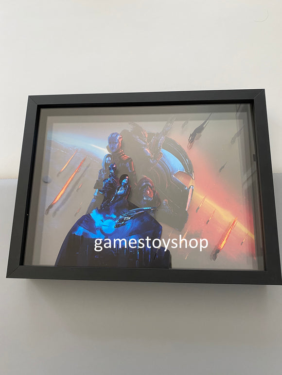Mass Effect Legendary Edition Trilogy Lithograph SHADOW BOX Print Art Framed