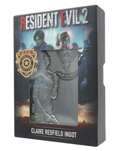 Resident Evil 2 Claire Redfield Ingot Plate Limited Edition Metal Figure + Stand