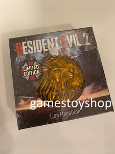 Resident Evil 2 Remake PS4 Limited Edition Lion Medallion Coin Figure Statue