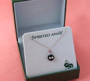 Spirited Away Soot Spite Necklace Pendant Silver Charm Figure Studio Ghibli