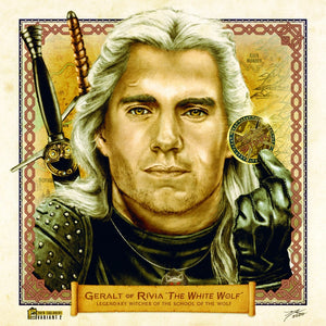 SDCC 2020 Witcher Geralt of Rivia 6x6 Poster Giclee Print SIGNED Mondo 60/100